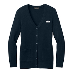 ARBOR METALS WOMENS EASY CARE BUTTON-UP CARDIGAN