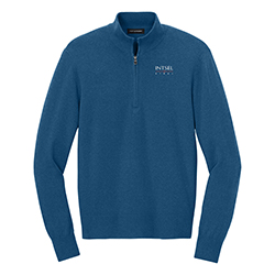 INTSEL MENS EASY CARE 1/4 ZIP SWEATER