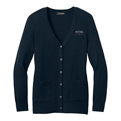 INTSEL WOMENS EASY CARE BUTTON-UP CARDIGAN SWEATER